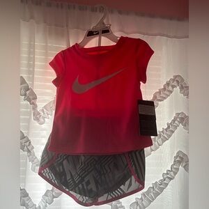 Nike Pink and Gray Kids' Activewear Set